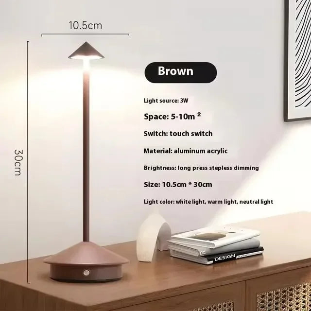 Touch LED Tischlampe – kabellos, modern, sofort einsatzbereit